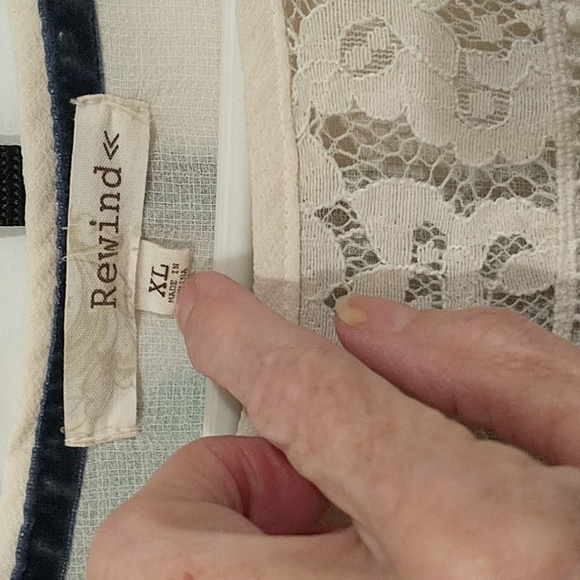 Rewind Cream Lace Detail Blouse - Picture 2 of 9